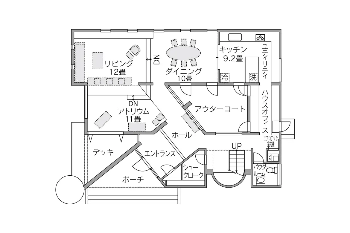 優雅な邸宅でリゾートホリデー 1F